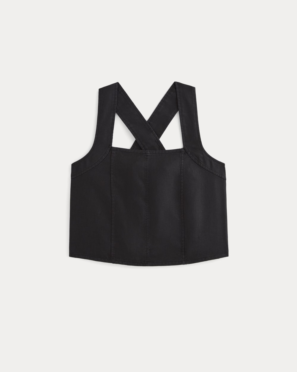 womens-crossback-tank-linen-black | alt