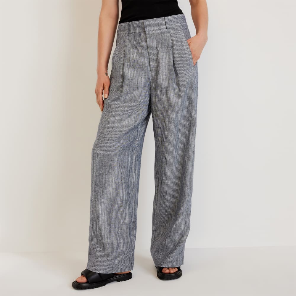 womens-linen-way-high-drape-pant-canvas-tan-navy | primary