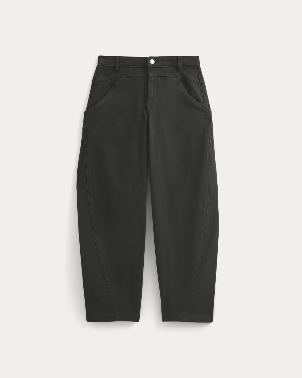 womens-twill-yoke-barrel-pant-black | alt