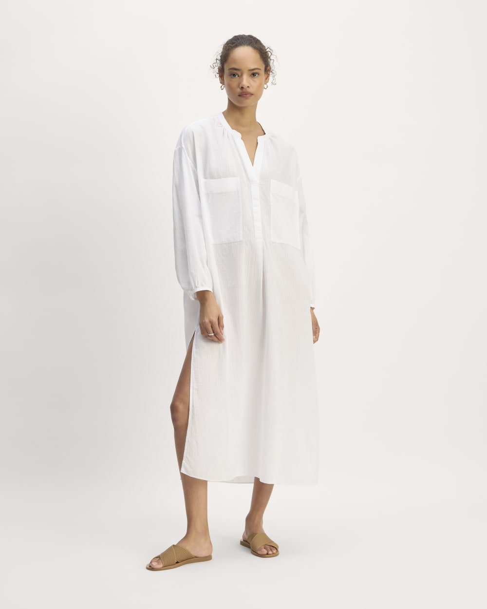 The Gauze Caftan Dress | White Everlane The Gauze Caftan Dress | White Everlane