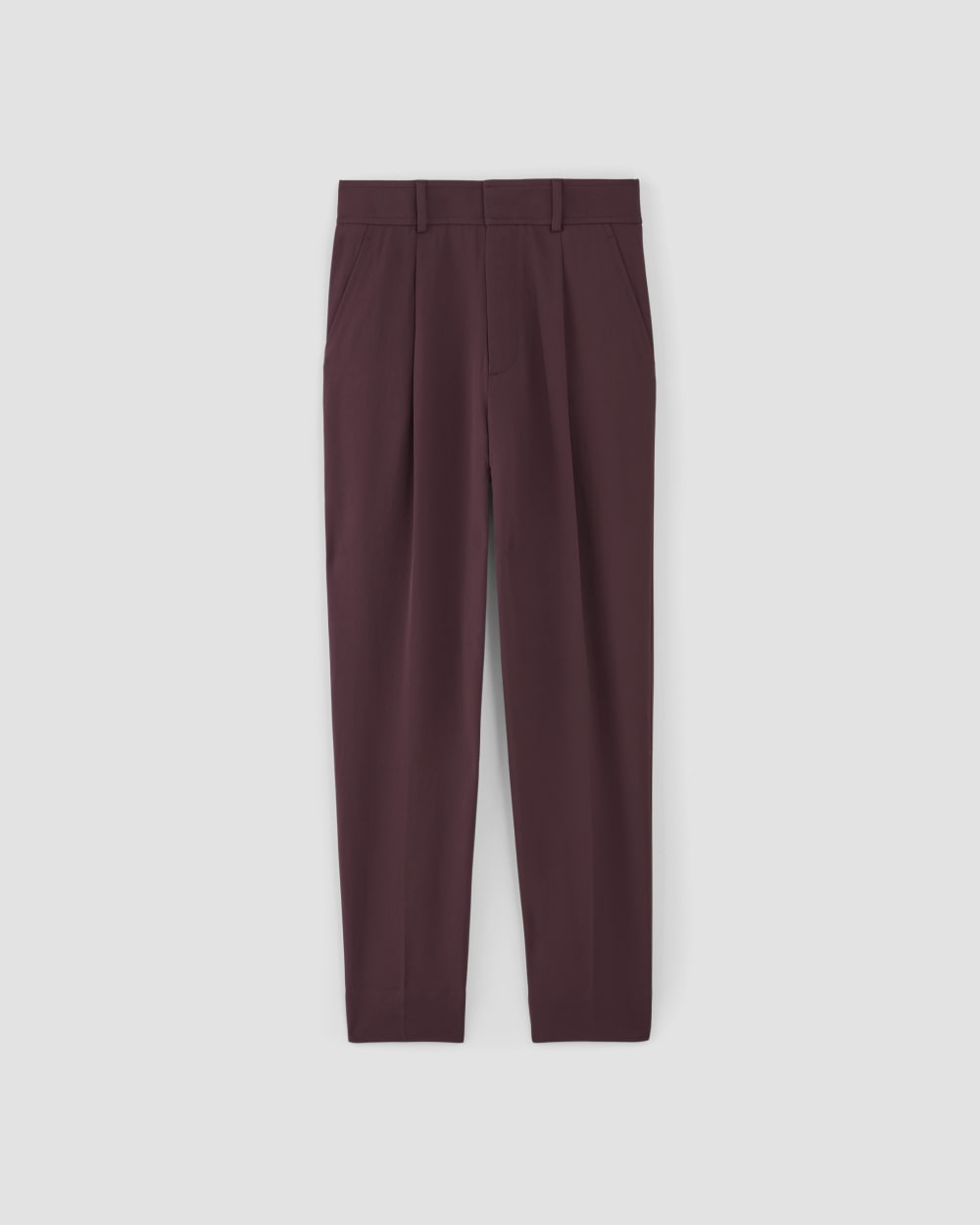 womens-triacetate-way-high-drape-pant-burgundy | alt