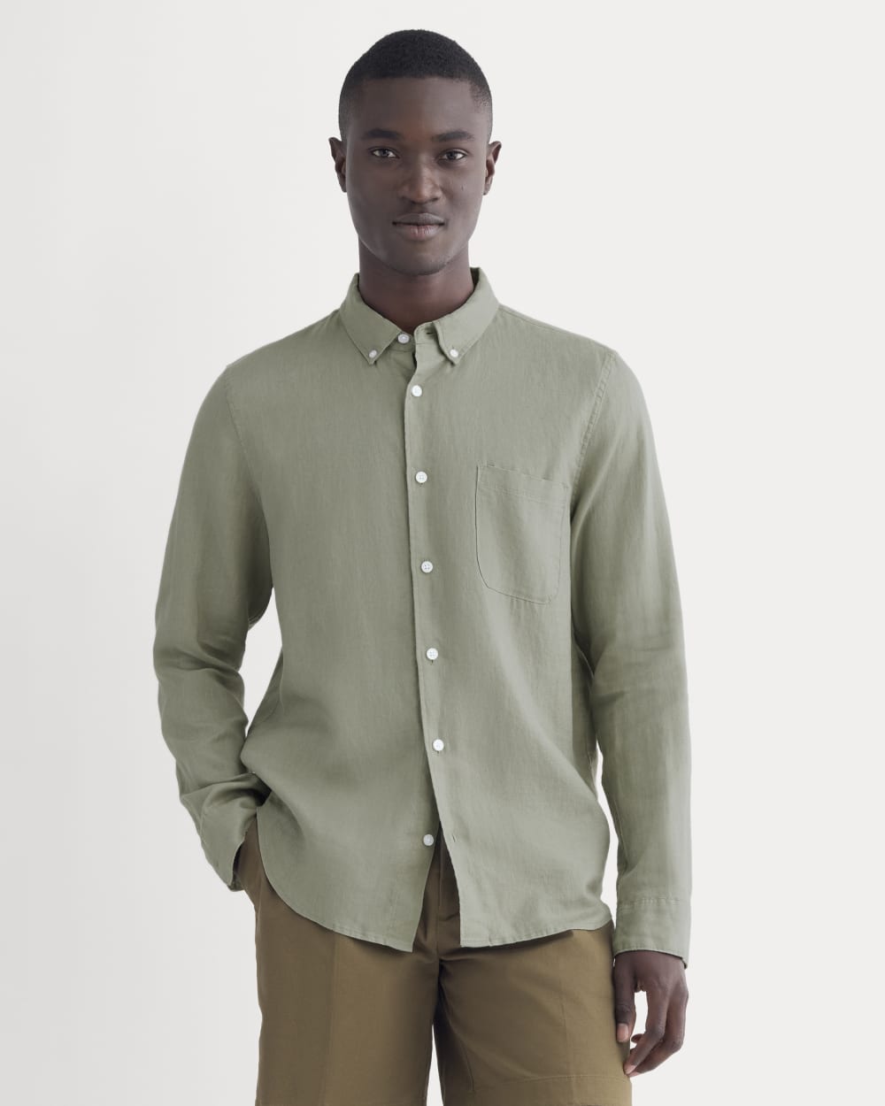 The Classic Shirt in Linen | Sage Green Everlane The Classic Shirt in Linen | Sage Green Everlane