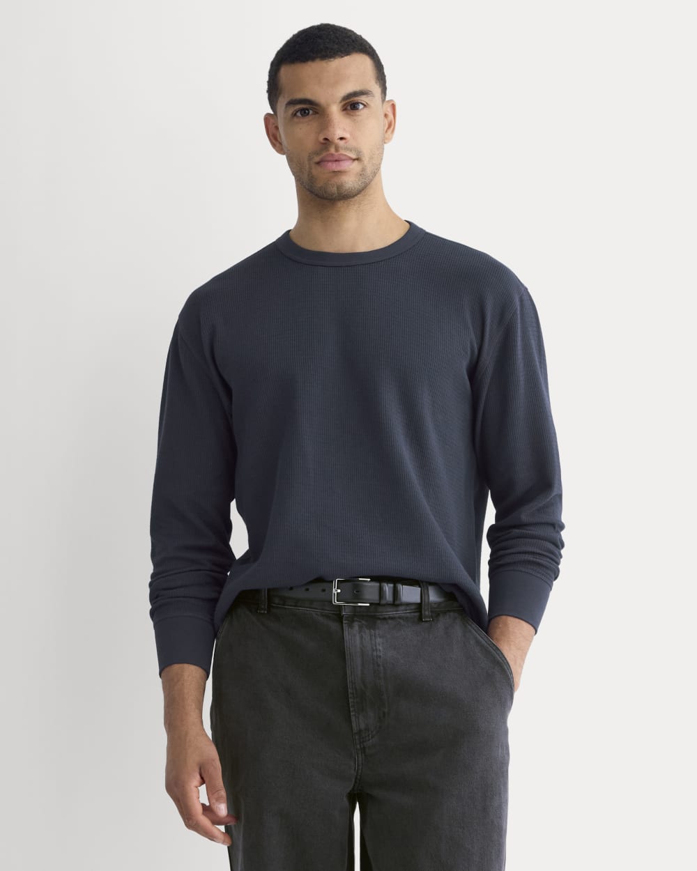 Thermal Crew in Cozy Waffle | Navy – Everlane