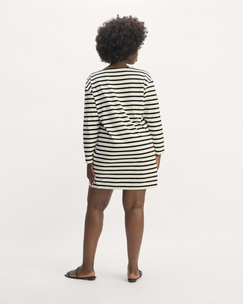 womens-organic-cotton-striped-tee-dress-bone-black