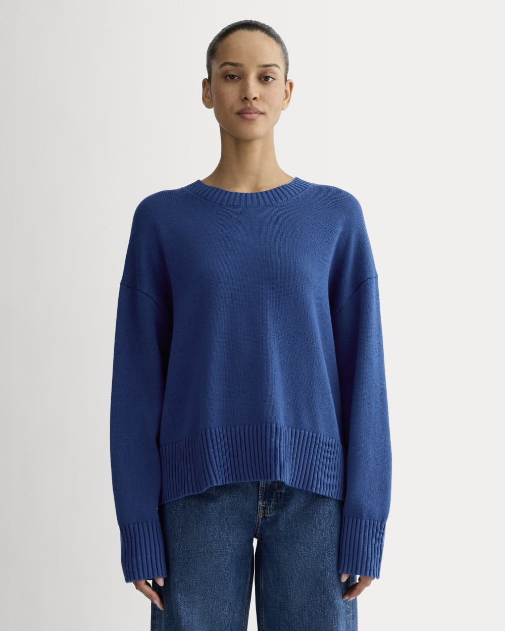 The Boxy Sweater in Everyday Cotton | Bright Cobalt – Everlane
