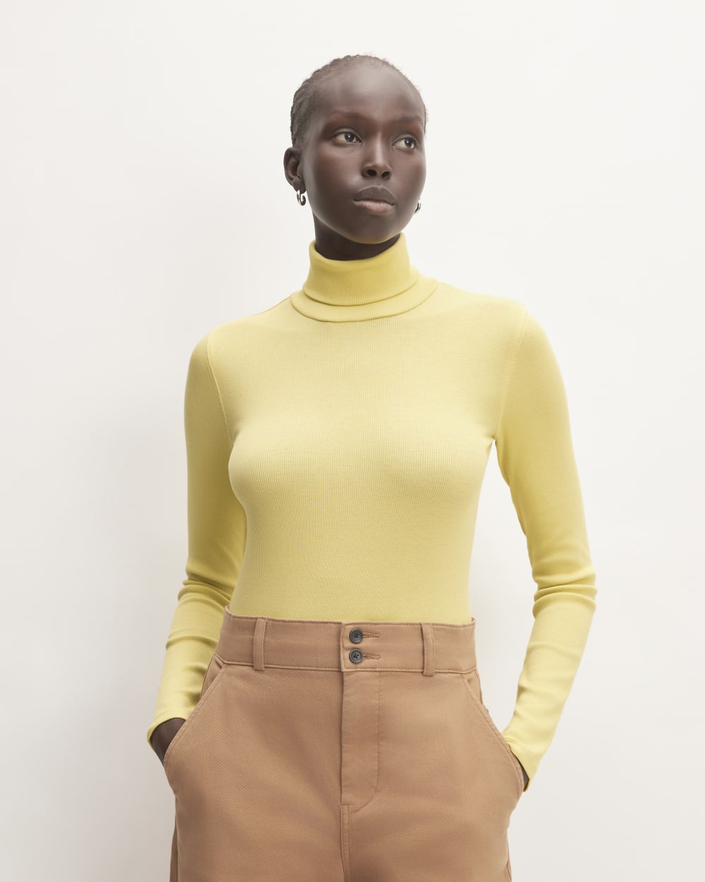The Luxe Rib Turtleneck | Raffia – Everlane