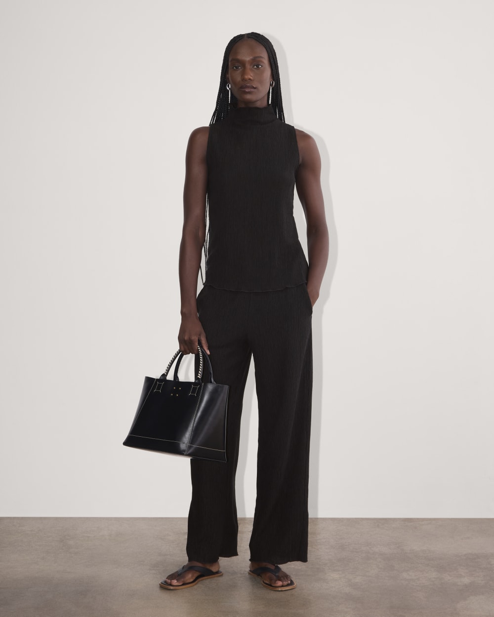 womens-crinkle-tank-black