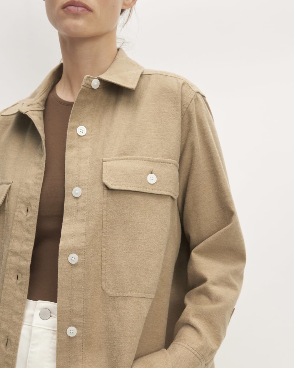 womens-cotton-flannel-shirt-heathered-dark-khaki