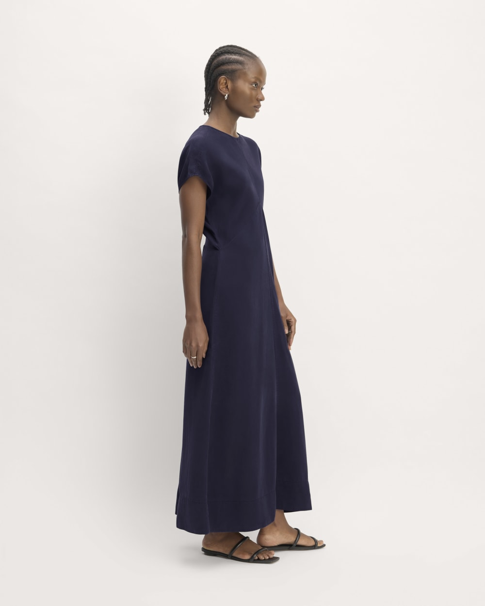 womens-tencel-short-sleeve-midi-dress-navy
