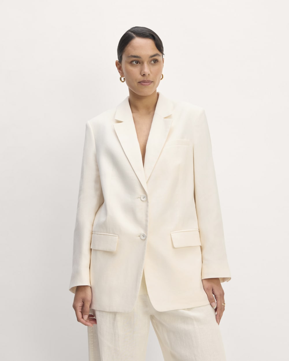 The Oversized Blazer in Linen Bone – Everlane
