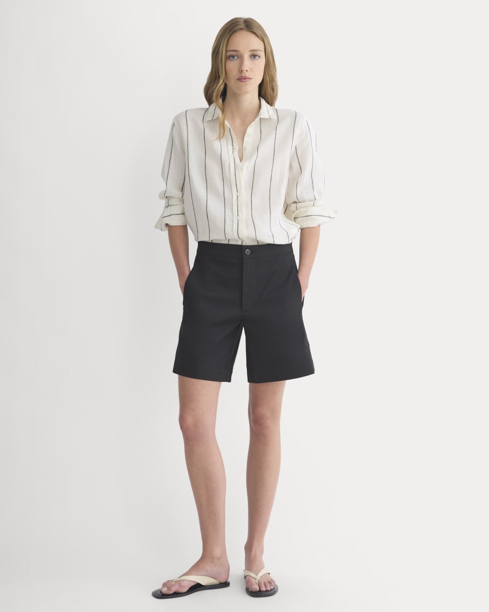womens-side-panel-tailored-short-black | primary