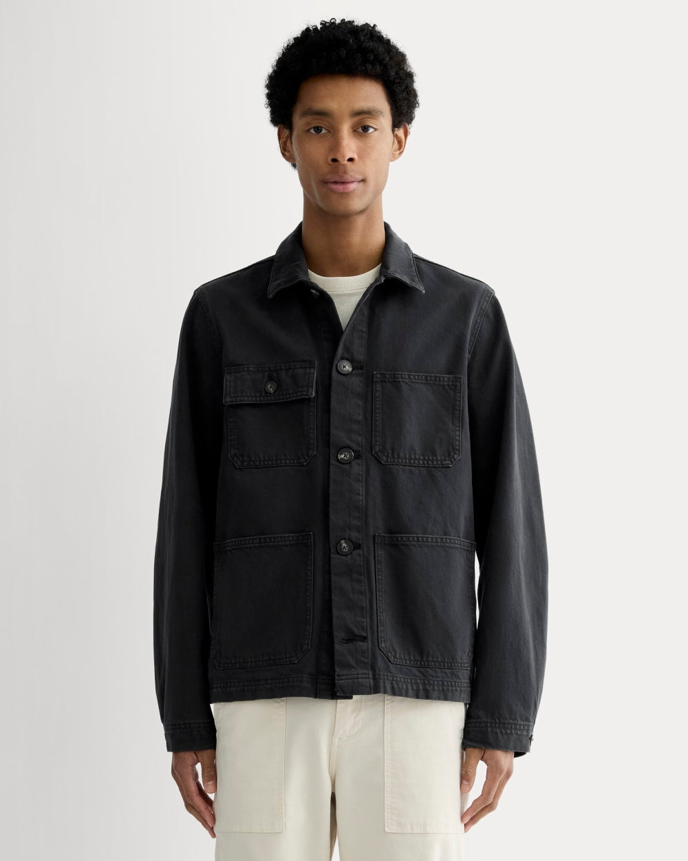 ジャケット・アウター archive black coated denim jacket The Denim Utility Jacket | Black – Everlane