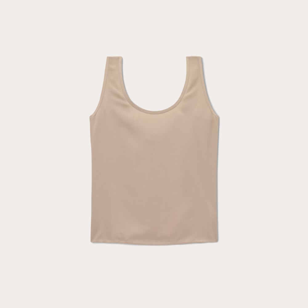 womens-clean-silk-scoop-neck-tank-burnt-sugar | alt
