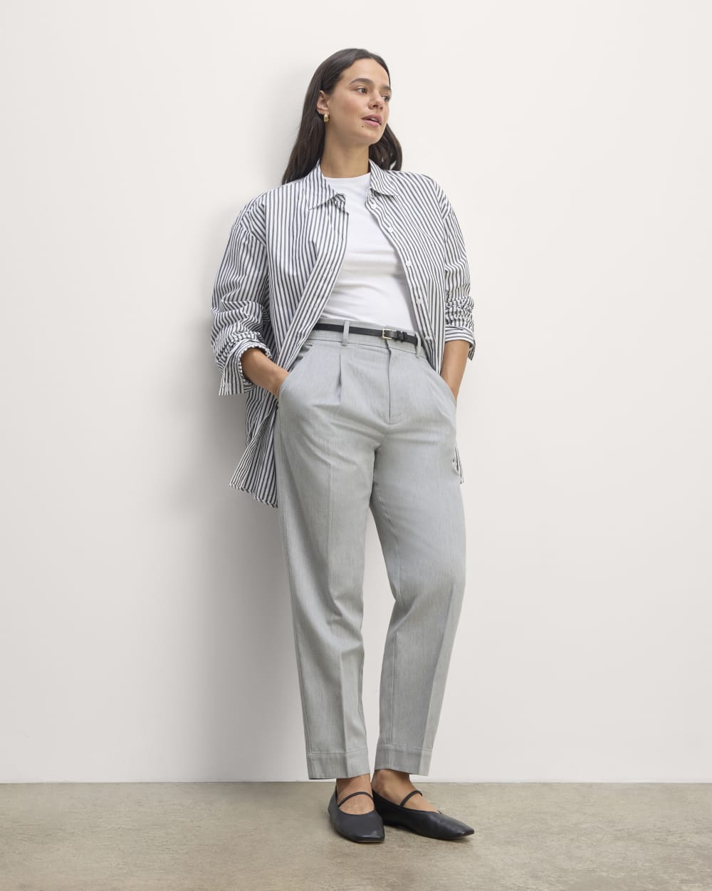 The Draper Tapered Pant in Buttersmooth | Heather Steel – Everlane