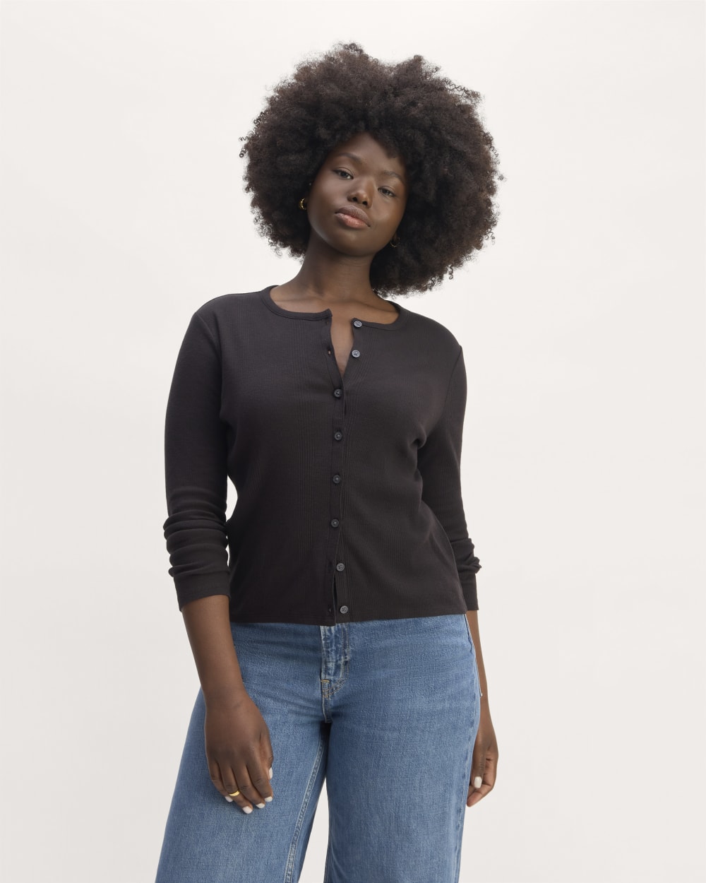 The Vintage Rib Cardigan | Black – Everlane