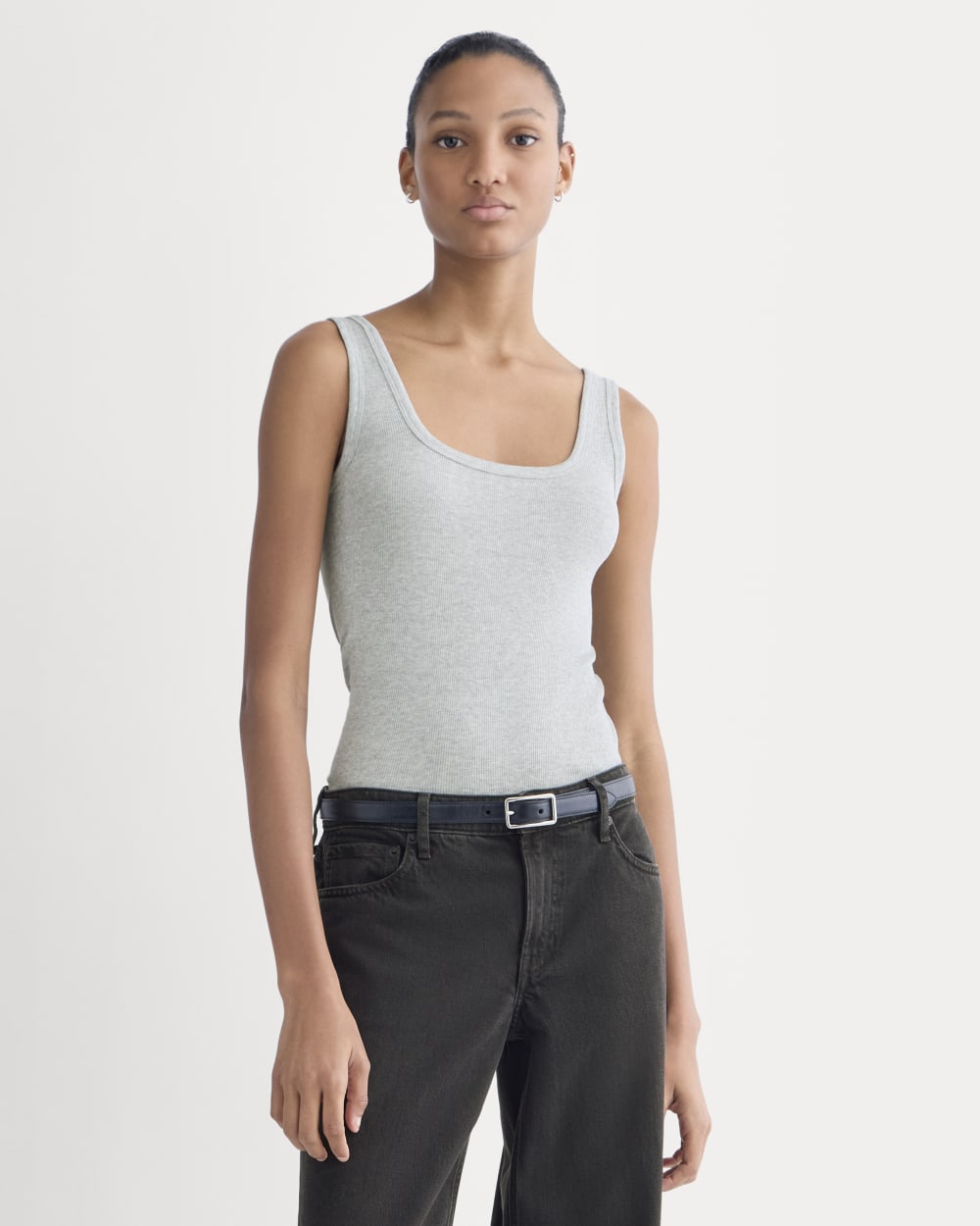 womens-luxe-rib-square-neck-tank-classic-heather-grey | primary
