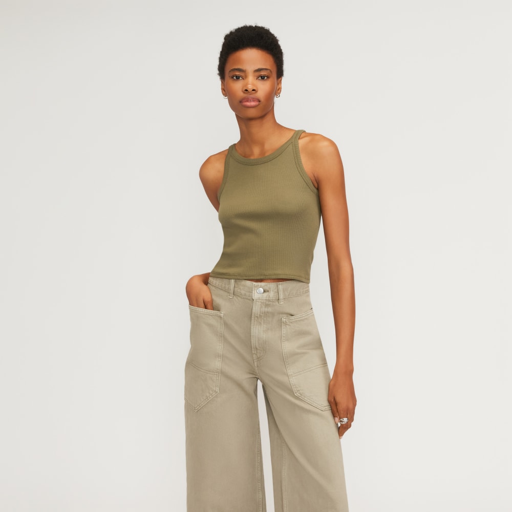 The Supima® Micro-Rib Cropped Tank | Kalamata – Everlane