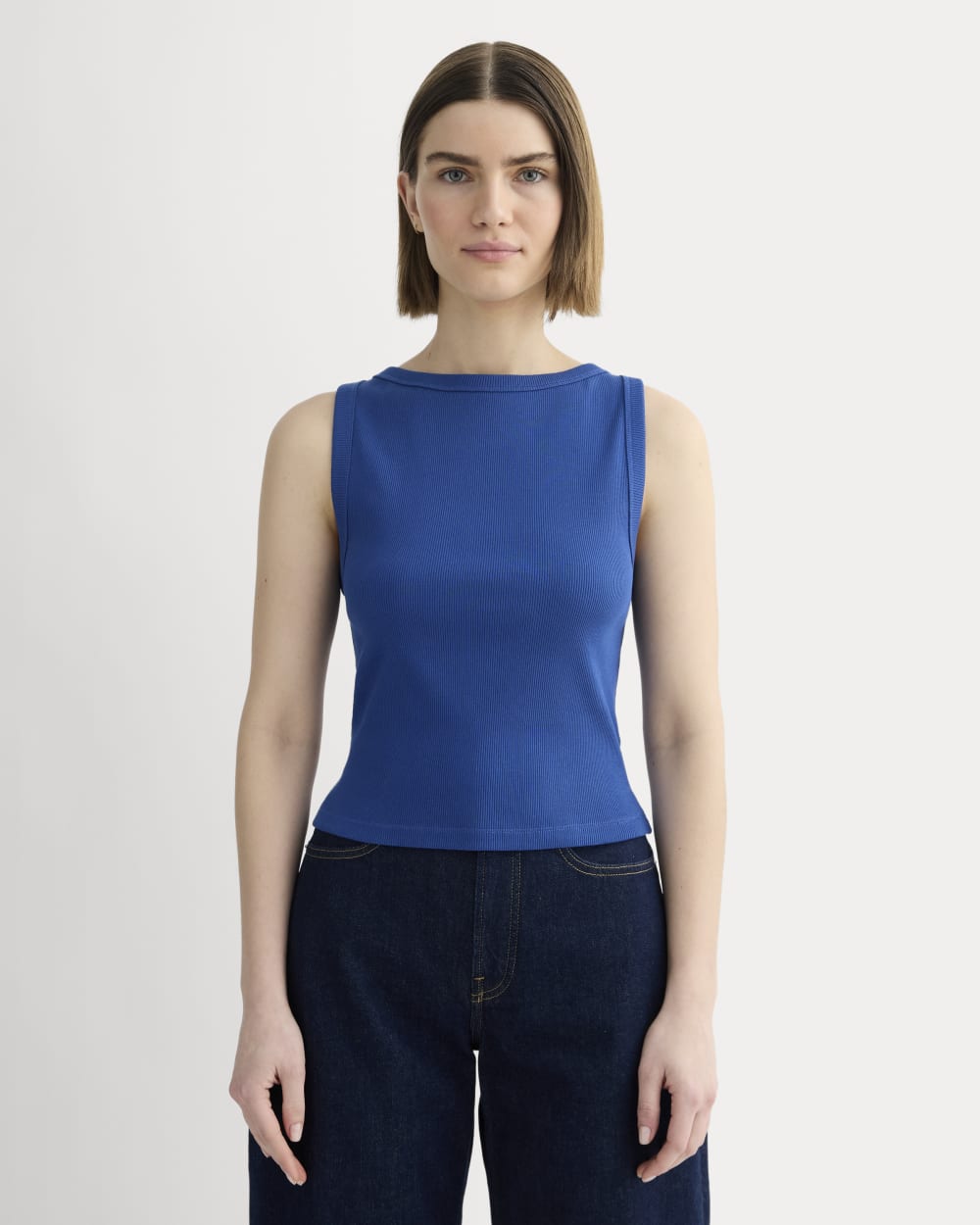 The Selfie Boatneck Tank | Bright Cobalt – Everlane