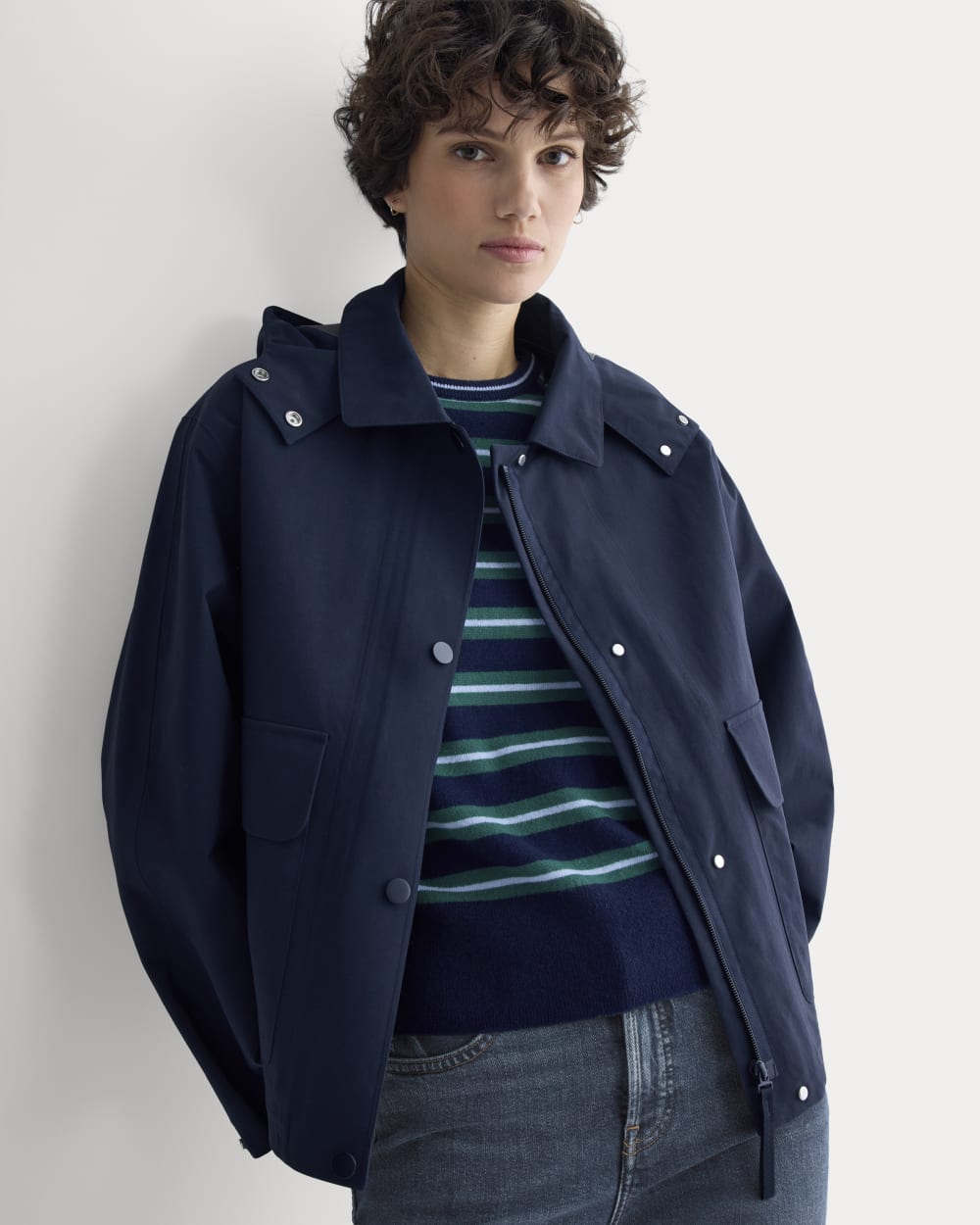 womens-recycled-nylon-barrel-jacket-deep-navy | primary