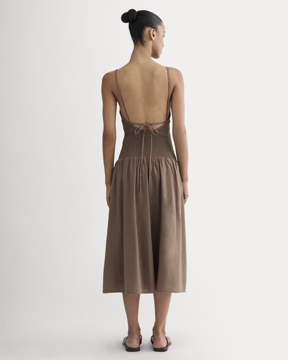 womens-gauze-open-back-dress-mocha