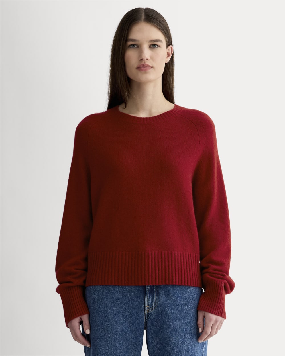 BRIEFING レッド セーター　 XS The Boxy Crew in Cashmere | Berry Red – Everlane