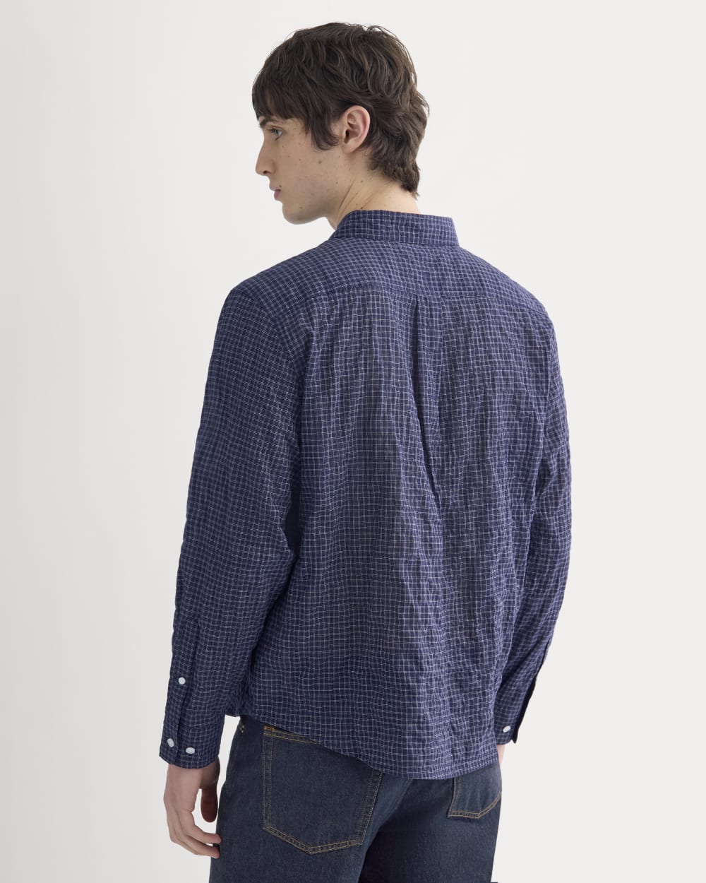 mens-textured-voile-button-up-shirt-navy-plaid