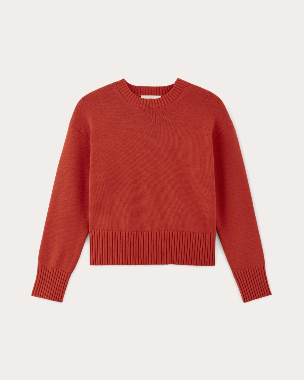 womens-organic-cotton-crew-sweater-poppy-red | alt