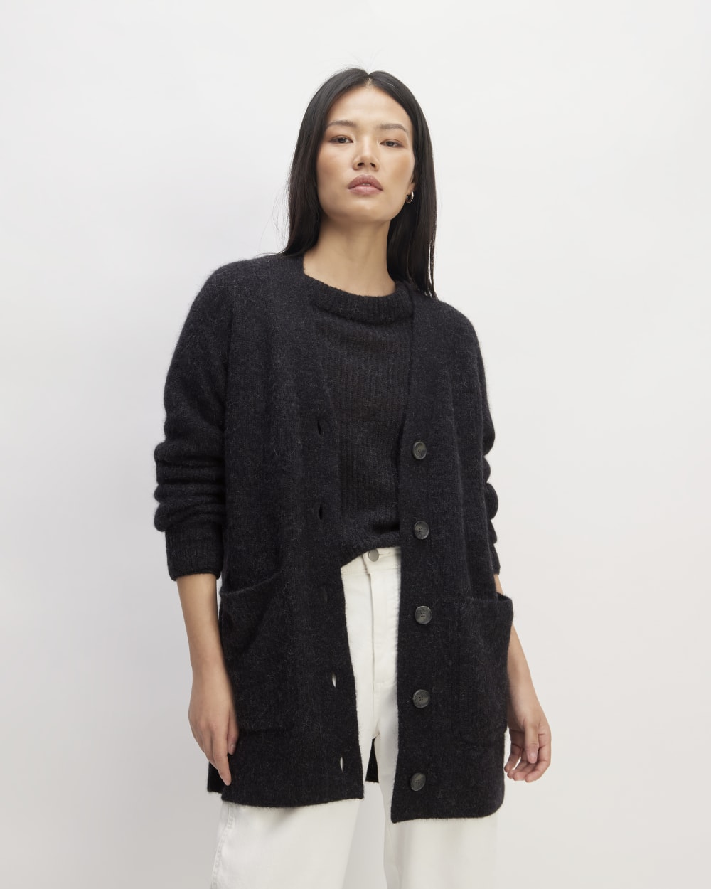 womens-oversized-alpaca-cardigan-heatherblack | primary