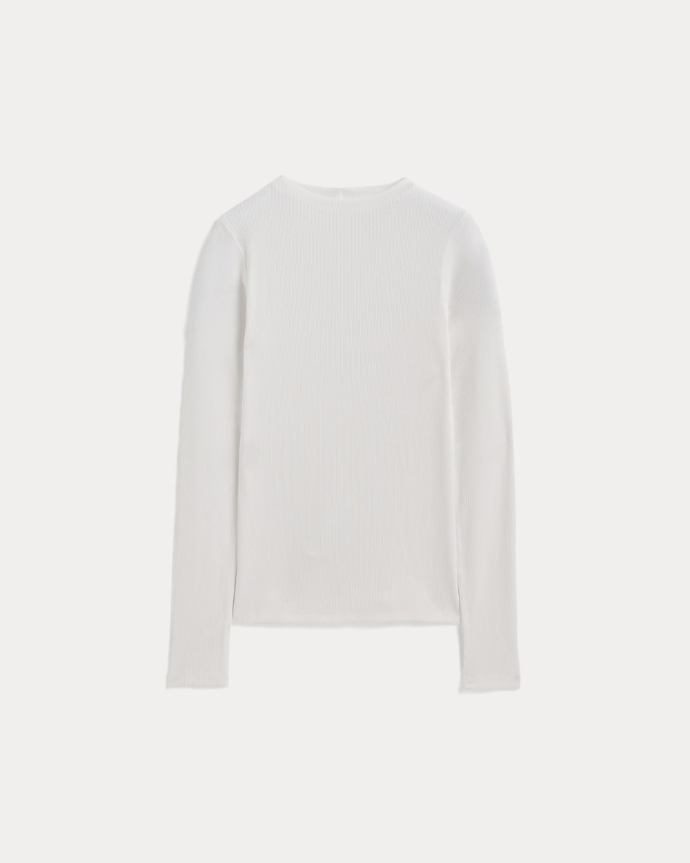 womens-luxe-rib-funnel-neck-tee-white | alt
