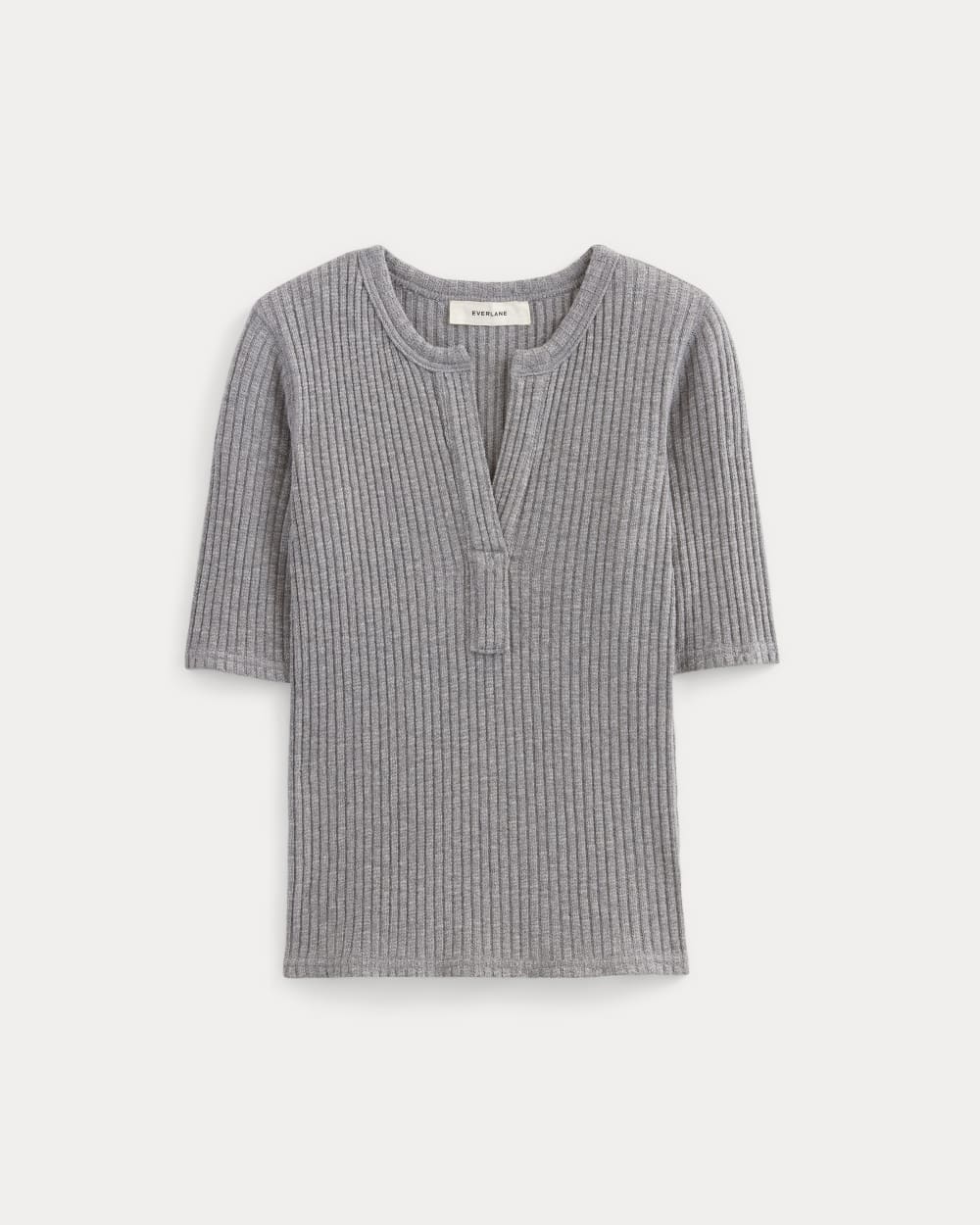 womens-rib-knit-short-sleeve-henley-mid-heather-grey | alt