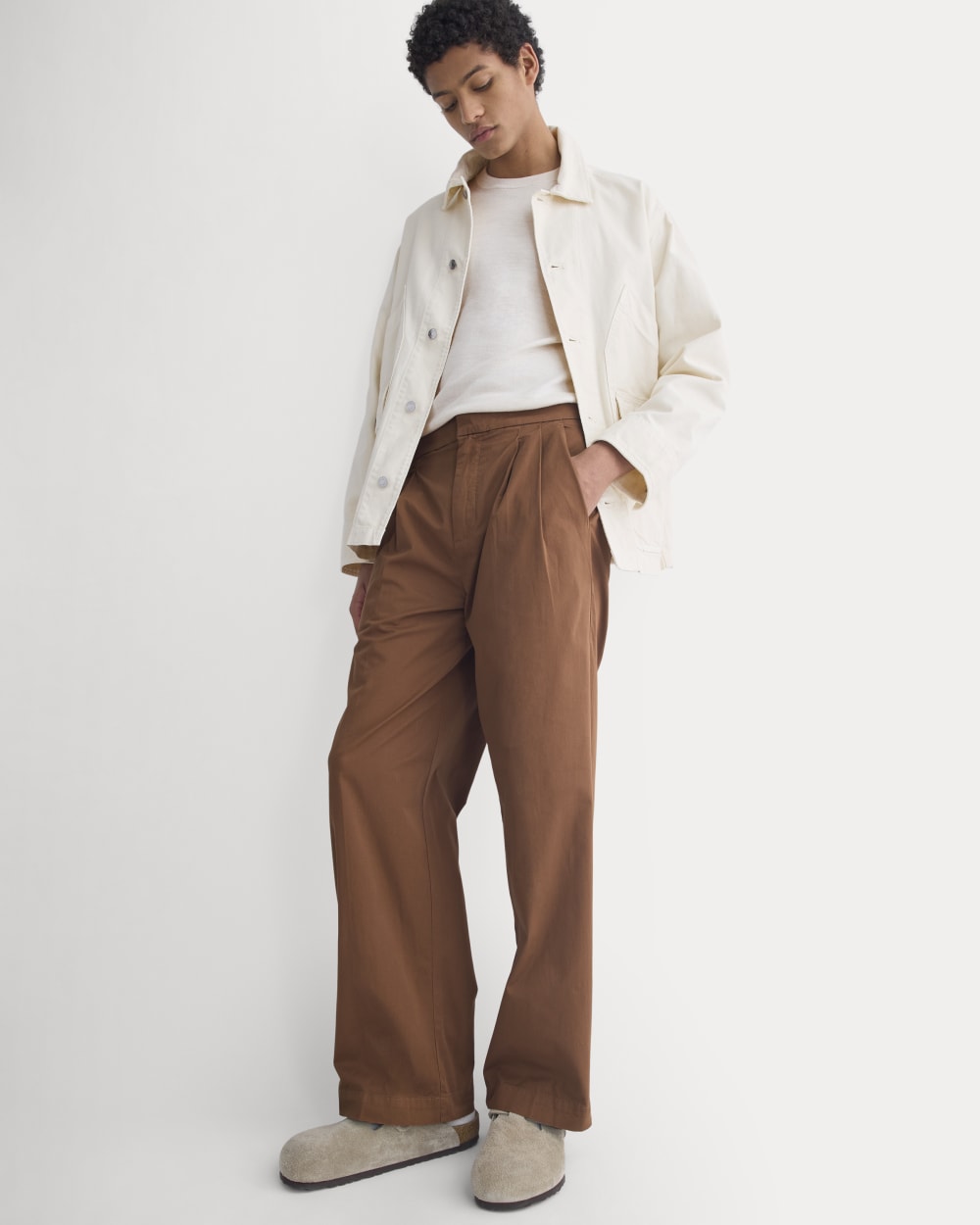Everlane Pull-On Easy Trouser In Toffee, Size 31x32, Cotton