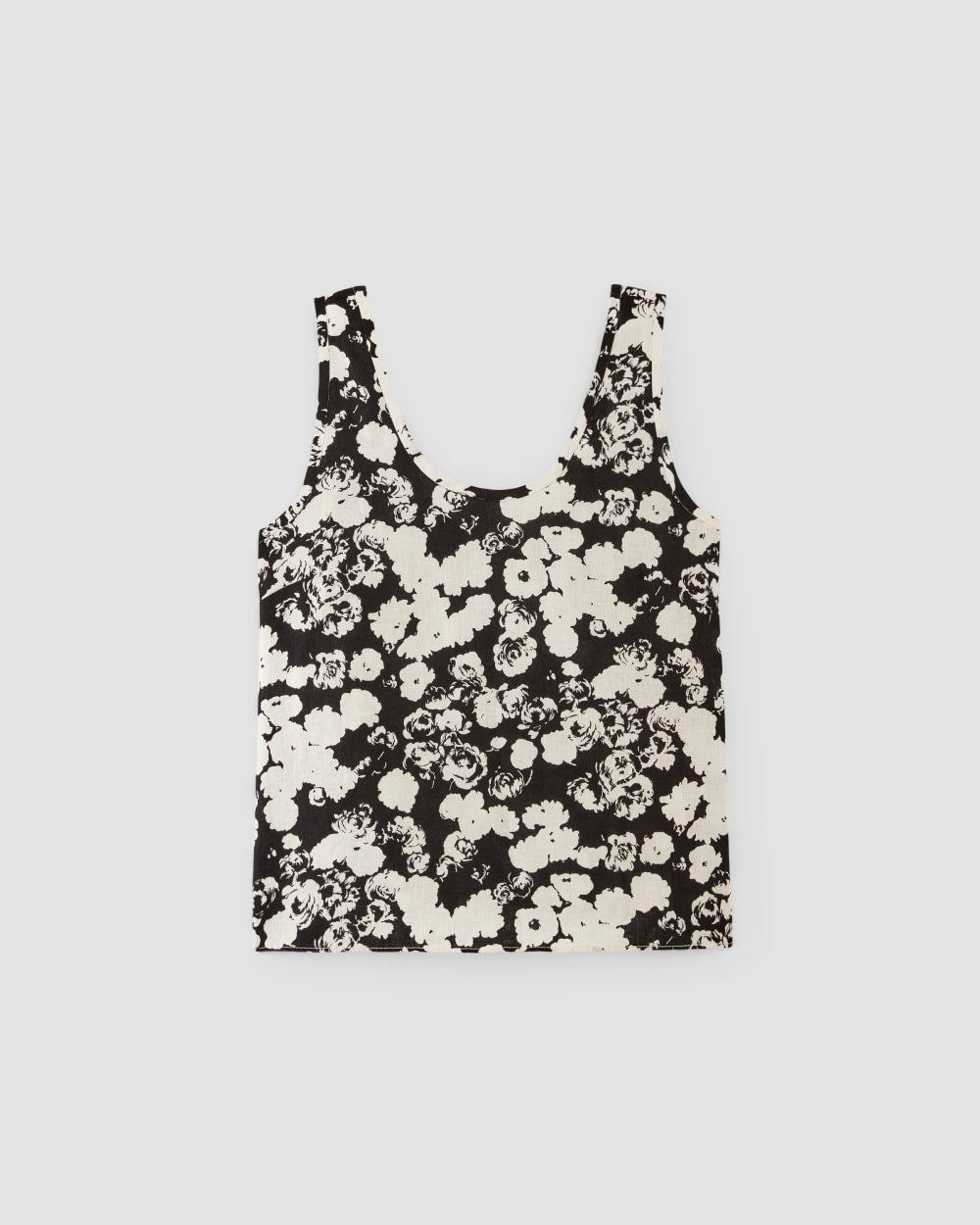 womens-linen-scoop-neck-tank-black-bone-floral | alt