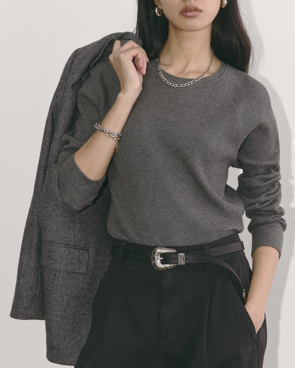 womens-cotton-waffle-crew-ls-tee-heathered-charcoal | alt