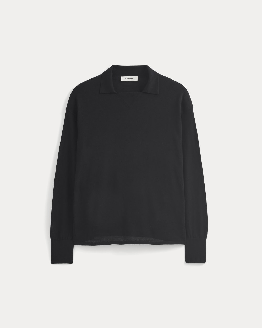womens-oversized-polo-ultrafine-merino-black | alt