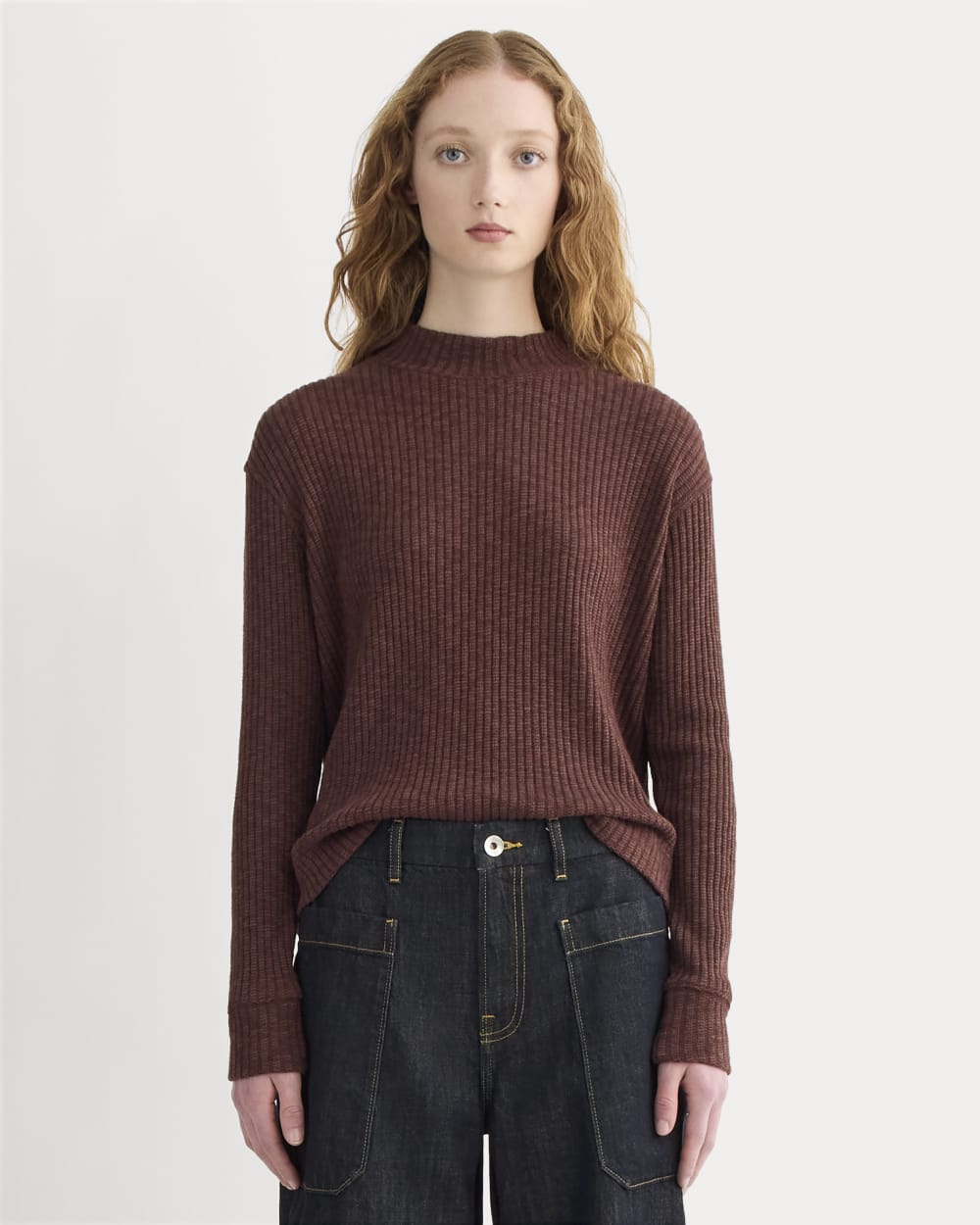 The Cozy Rib Funnel-Neck | Dark Mahogany – Everlane