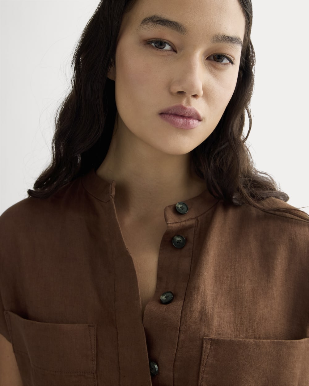womens-linen-workwear-midi-dress-cedarwood