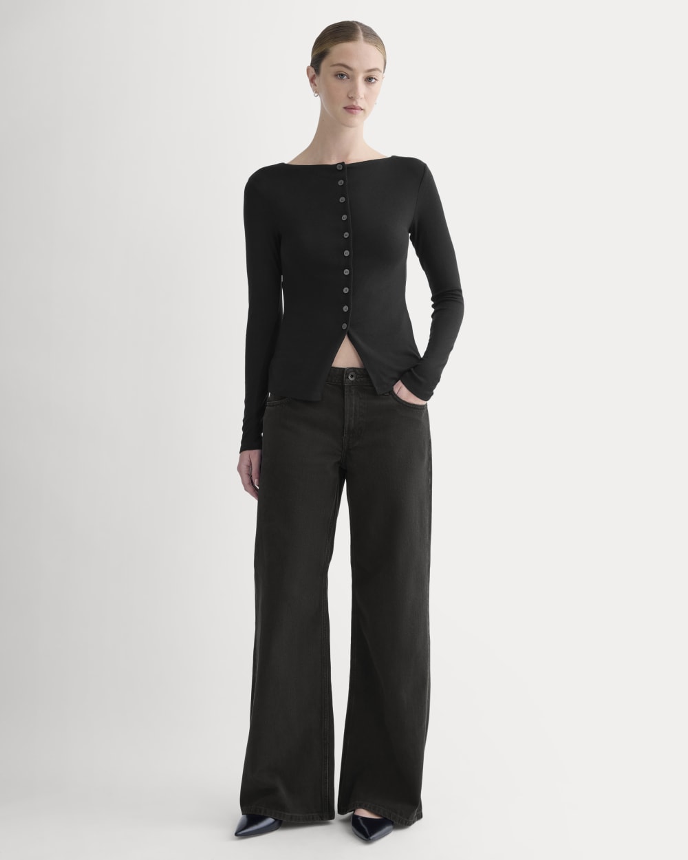 womens-button-up-top-in-butterluxe-black