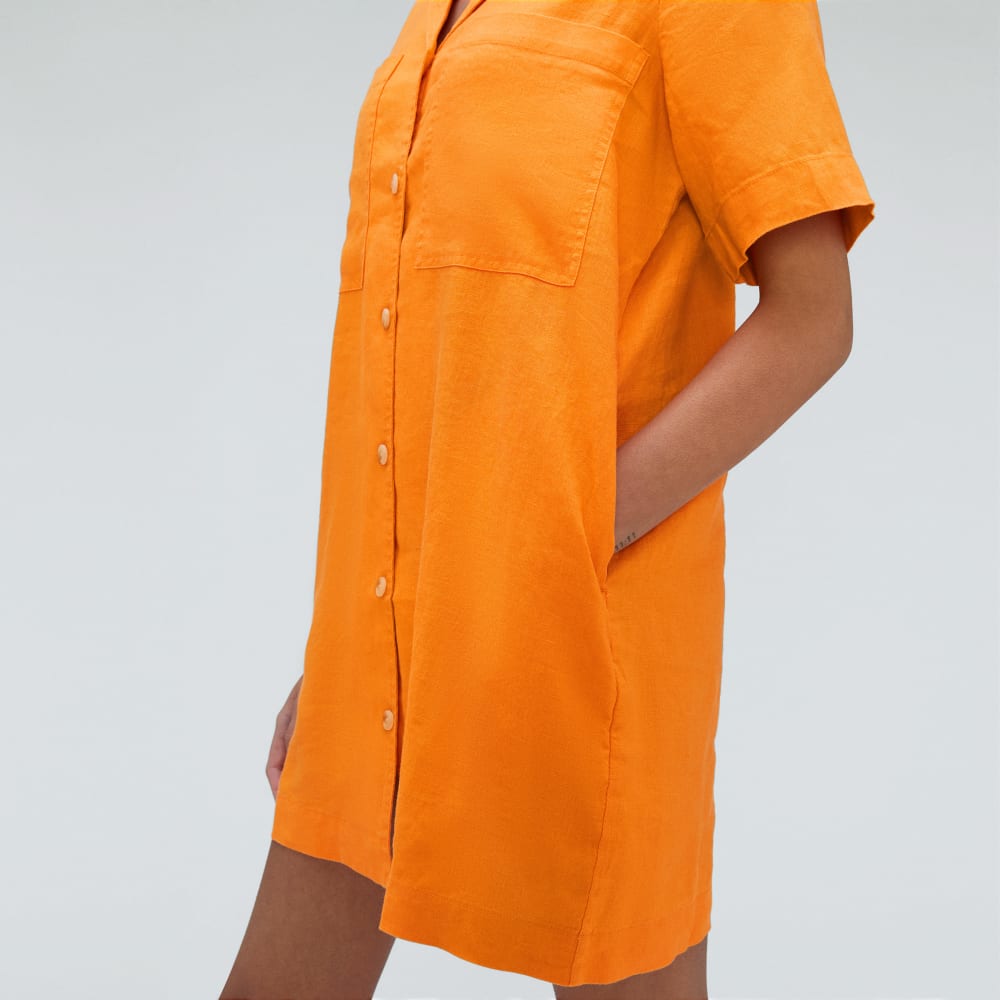 womens-linen-workwear-dress-turmeric