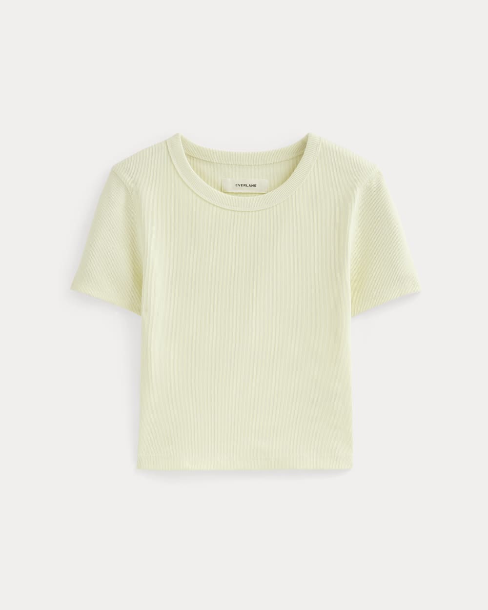 womens-cropped-short-sleeve-rib-tee-light-yellow | alt
