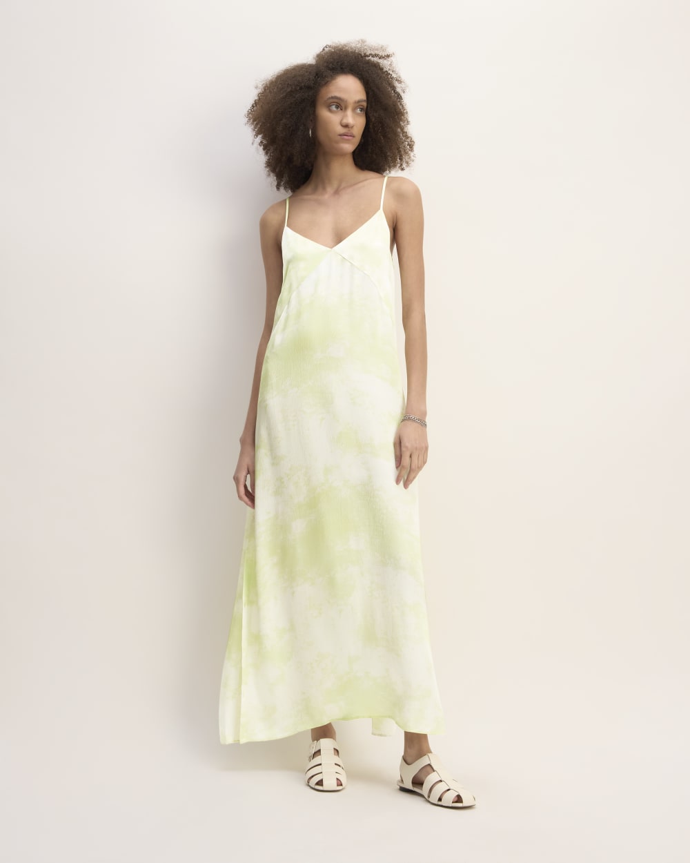 the everlane x marques' almeida satin tie-dye dress Everlane x Marques’ Almeida + Satin Tie-Dye Dress
