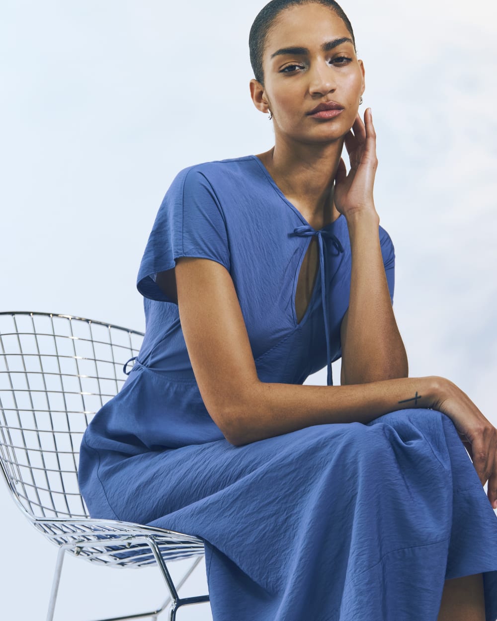 womens-keyhole-dress-blue-dusk | editorial
