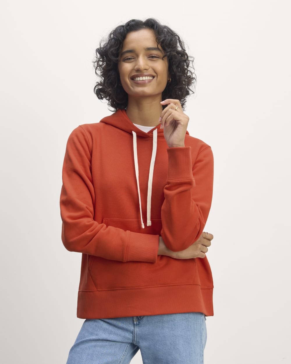 The Off-Duty Terry Hoodie | Poppy Red – Everlane