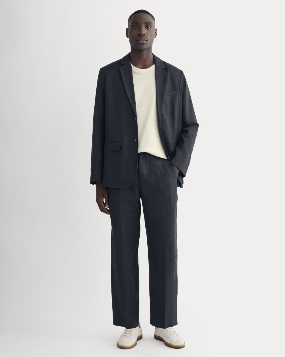 The Linen Pleated Trouser | Navy – Everlane