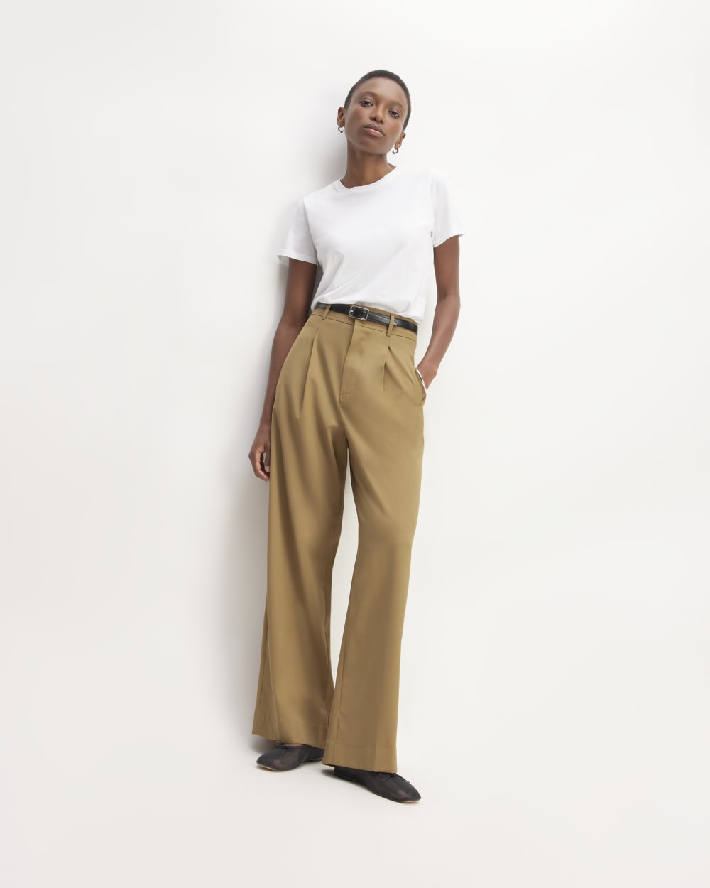 The Italian Wool Way-High® Drape Pant | Camel – Everlane