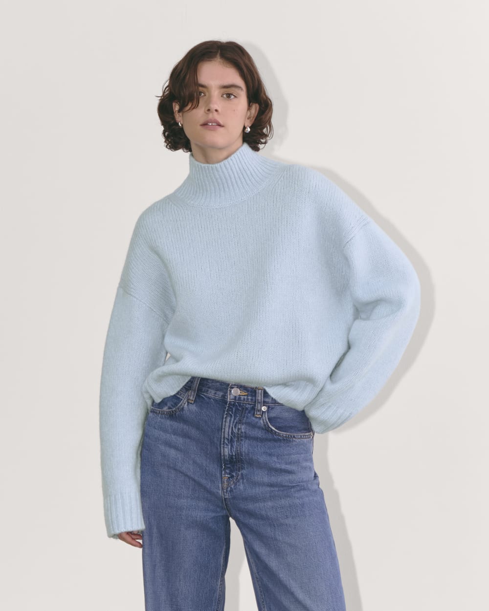 The Cloud Oversized Turtleneck | Chambray Blue – Everlane