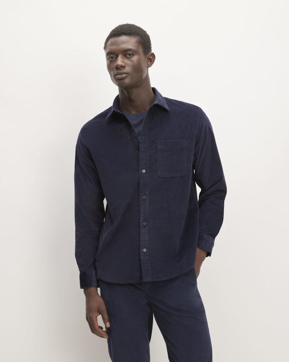 The Relaxed Corduroy Shirt | Navy – Everlane