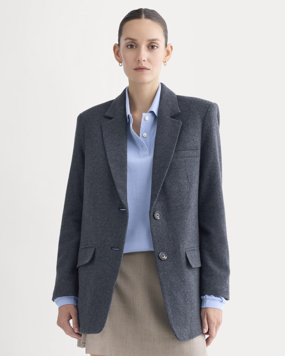 womens-oversized-blazer-navy-herringbone | primary
