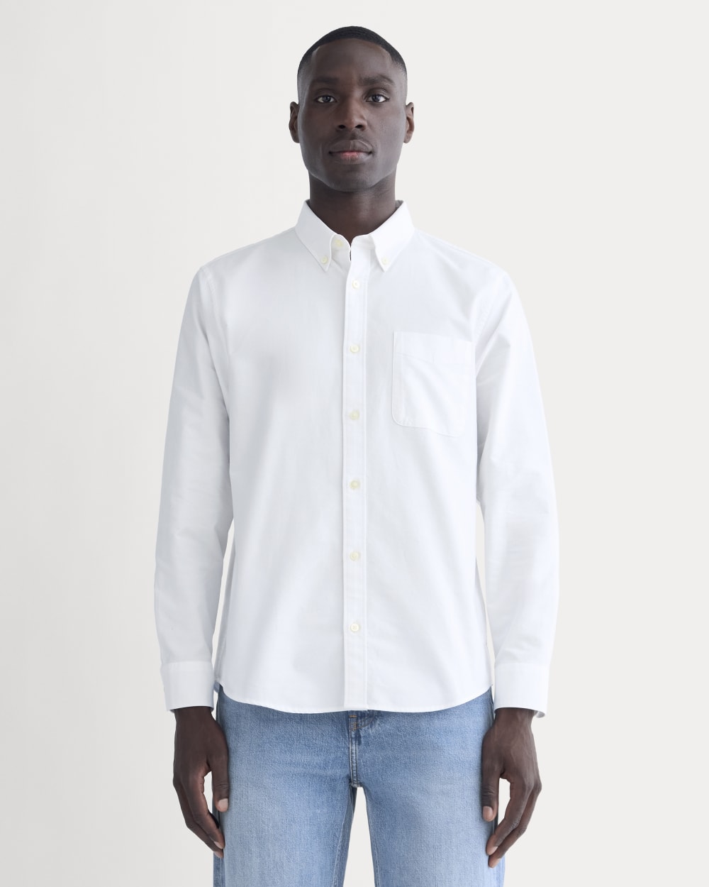 The Slim Oxford Shirt White Standard – Everlane - Main Image