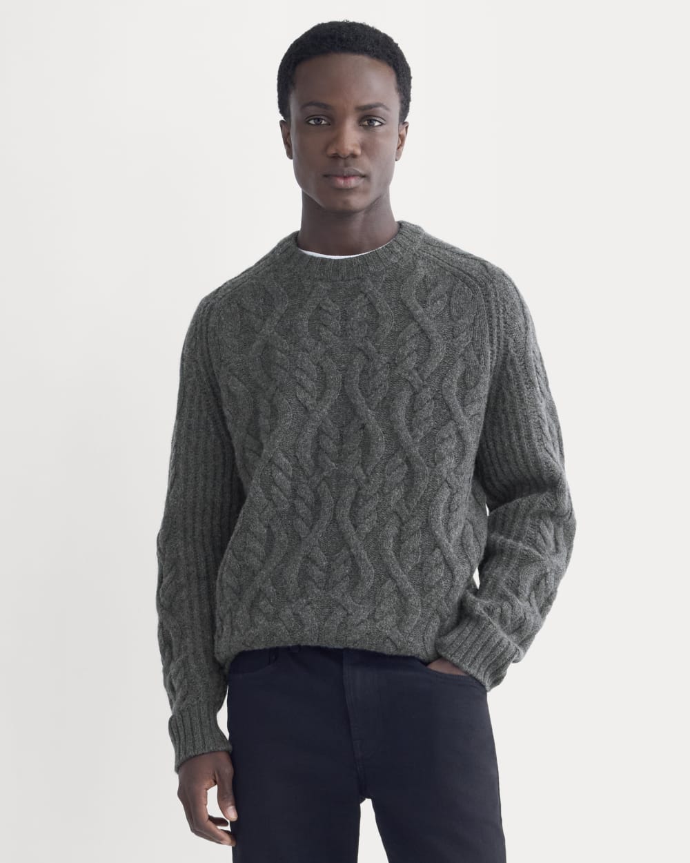 mens-cable-knit-crew-luxe-merino-heathered-soot | primary