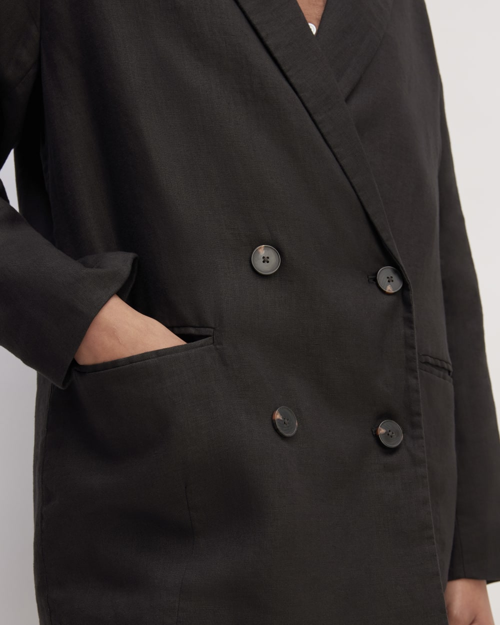 womens-linen-double-breasted-blazer-black